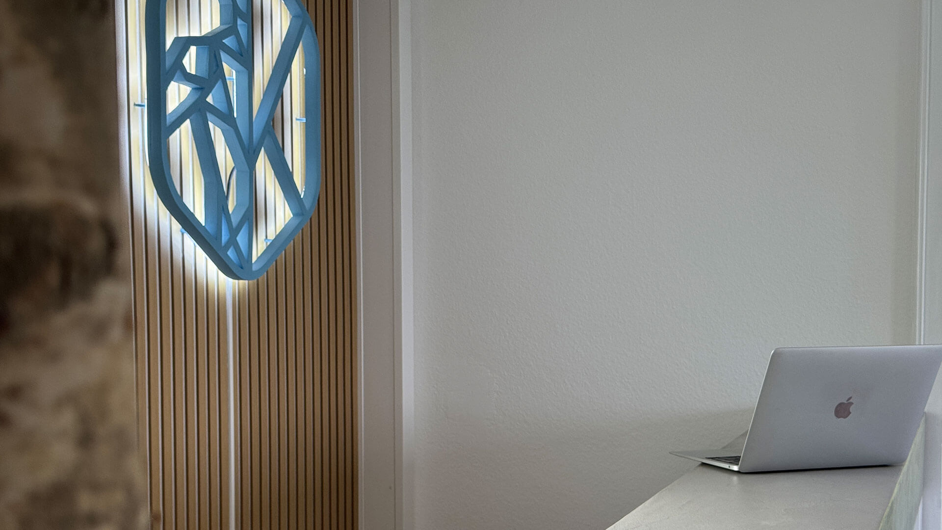 Innenansicht Empfang Praxis Physiotherapie, Osteopathie und Training